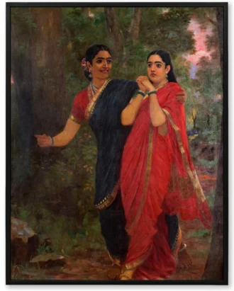 Ramayana Sita Abduction Wall Art, Mythological Canvas